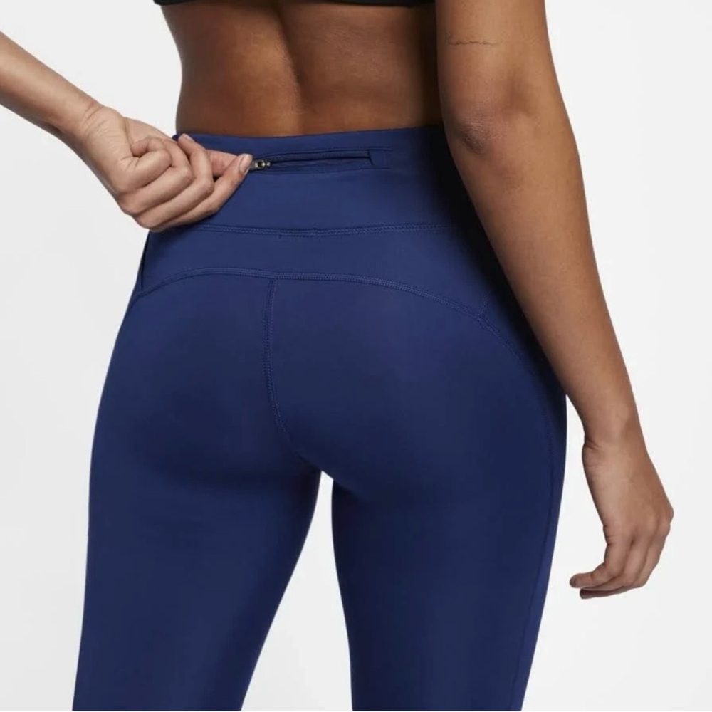 Nike Women's Run Fast Blue Cropped Legging Sz(L) - Picture 5 of 7